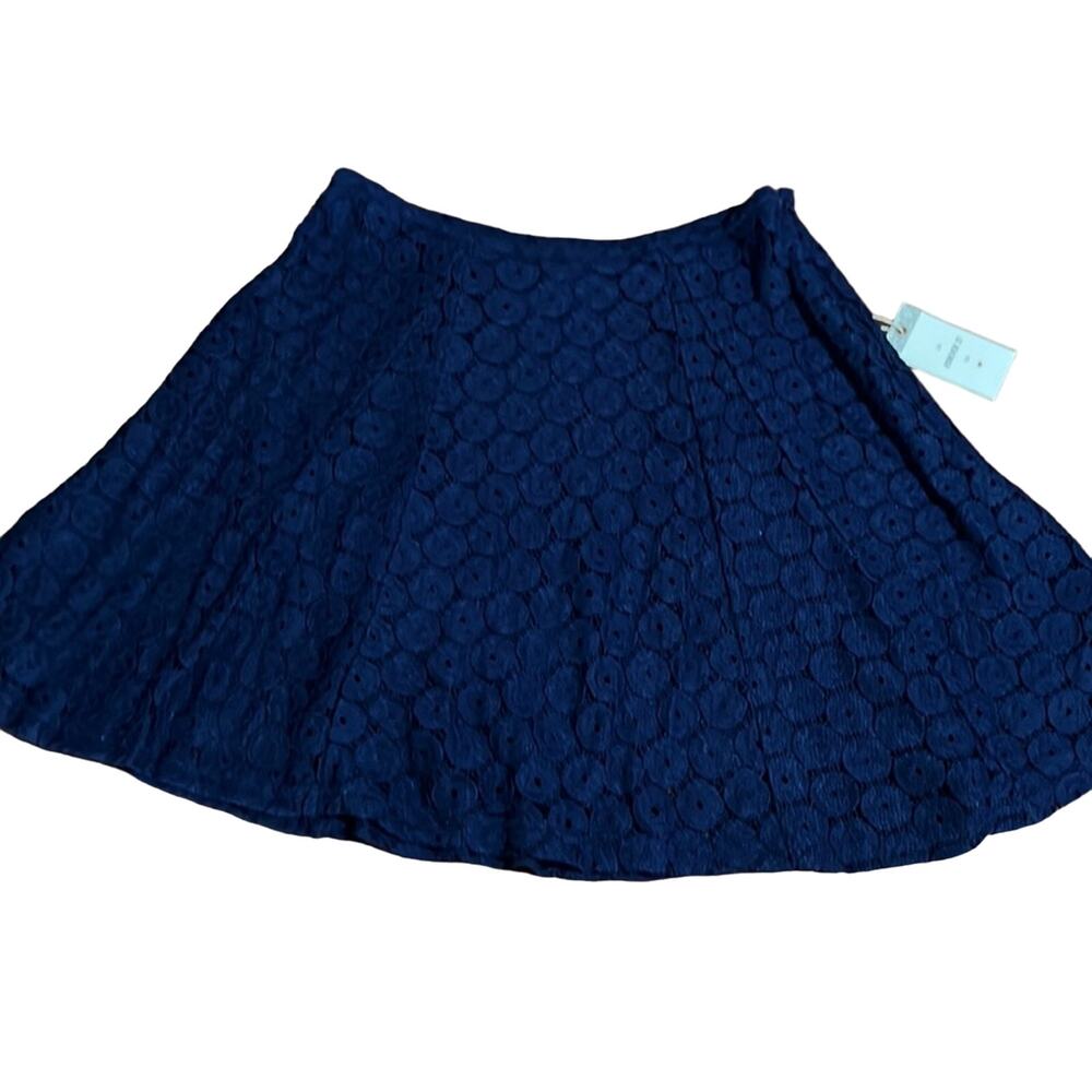 Forever 21 Navy Blue Lace Mini Skirt Swingy Juniors 26 Small